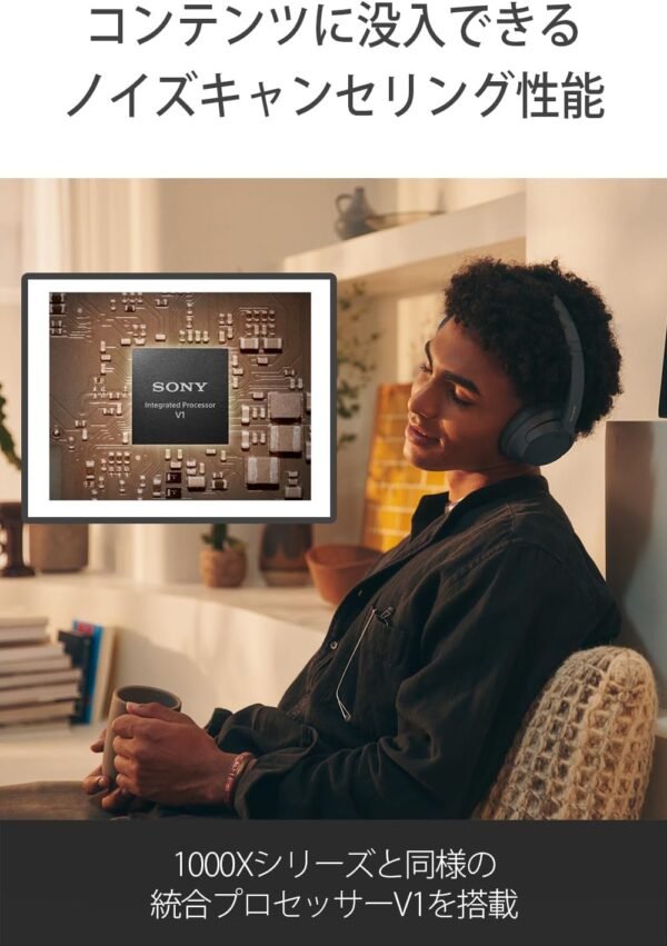 Sony WH-CH720NL Noise Canceling Wireless Bluetooth Headphones - Built-in Microphone - up to 35 Hours Battery Life and Quick Charge - Navy Blue