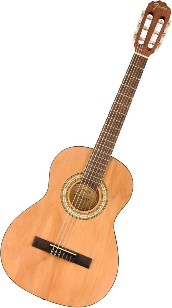 7178Km7xWaL._AC_SL1500_-1 Fender FA-25N 3/4 Size Nylon String Acoustic Guitar, Beginner Guitar, with 2-Year Warranty, Perfect Beginner Guitar for Kids that is Easy on Fingers, Includes 3 Months of Free Lessons, Natural