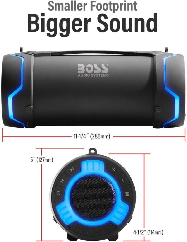 Review of BOSS Audio Systems Tube Weatherproof Bluetooth Speaker with 8-Hour Battery Life
