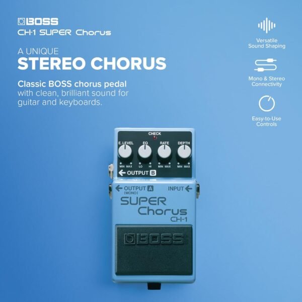 Boss CH-1 Stereo Super Chorus Pedal review delivering crystal-clear highs and rich sound