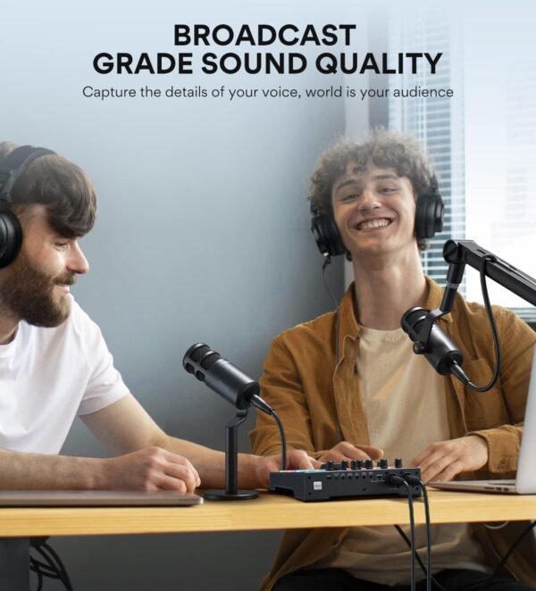71She90V-FL._AC_SL1500_-1 MAONO XLR Podcast Microphone, Cardioid Studio Dynamic Mic for Vocal Recording, Streaming, Voice-Over, Voice Isolation Technology, Metal Mic, Works for Audio Interface, Mixer, Sound Card-PD100