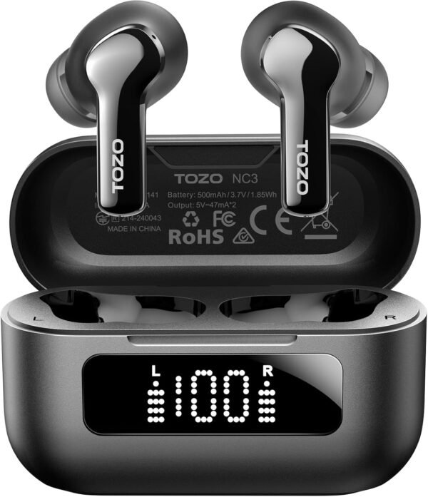 71TFAdFip-L._AC_SL1500_ TOZO NC3 Review Best Hybrid Active Noise Cancelling Wireless Earbuds for Music and Calls