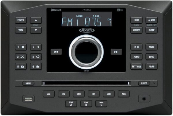 Detailed review of the Jensen JWM62A Bluetooth wallmount stereo for home audio enthusiasts