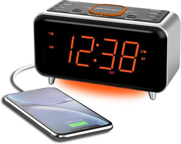 71bdRmbQzL._AC_SL1500_ Emerson CKS1521 alarm clock review Bluetooth features, dual alarms, and USB charging