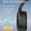 Edifier W830NB Wireless Over Ear Headphones with -45dB Active Noise Cancelling, 94H Playtime, LDAC Hi-Res Sound, Spatial Audio, Fast Charging, Multipoint Connection, Bluetooth V5.4 - Black
